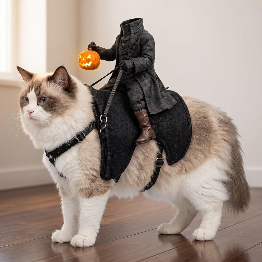 Disfraz de Jinete sin Cabeza para Gato y Perro Pequeño | Halloween (1 pieza)