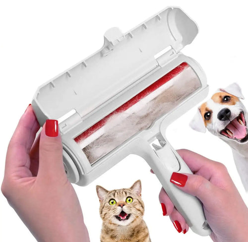 Rodillo quita pelo de mascotas con base autolimpiable